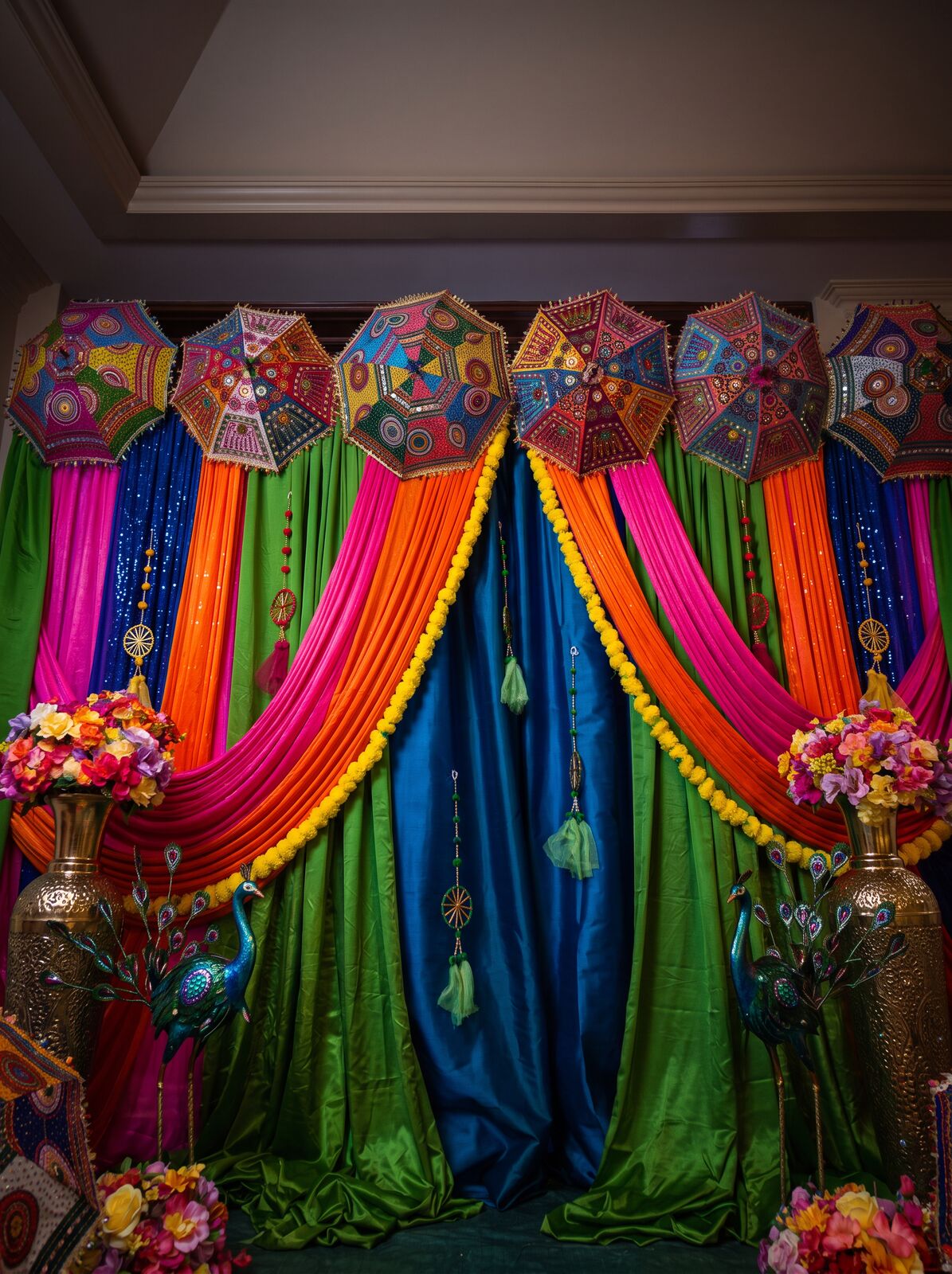 Colourful Haldi celebration