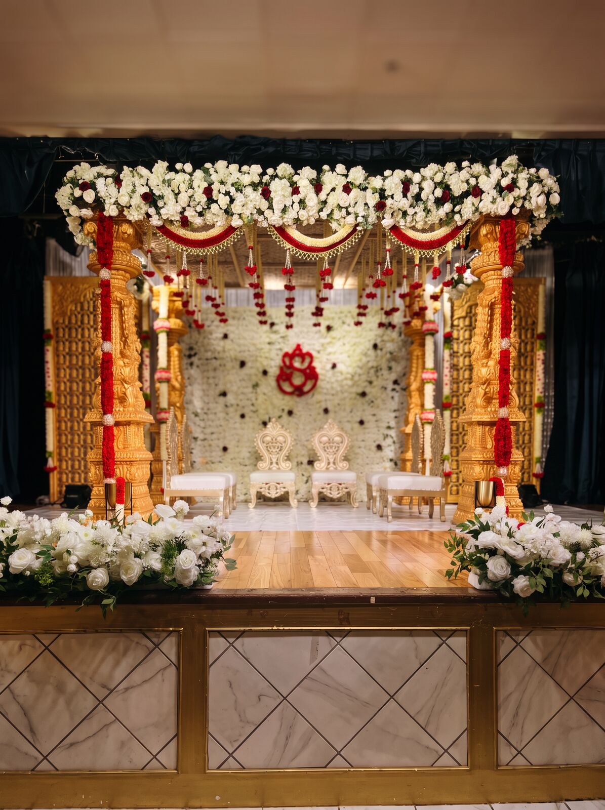 Traditional wedding stage