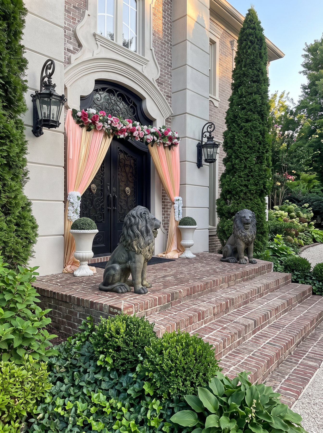 Garden-inspired celebration welcome sign
